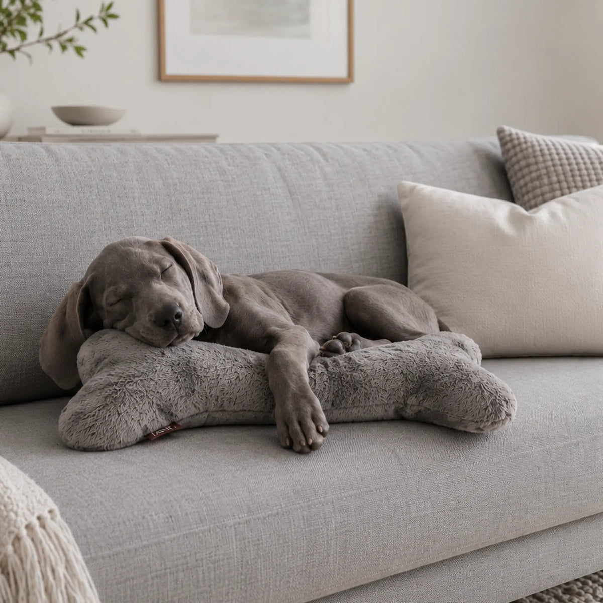 emmi-PET Dog Cushion Bone Grey