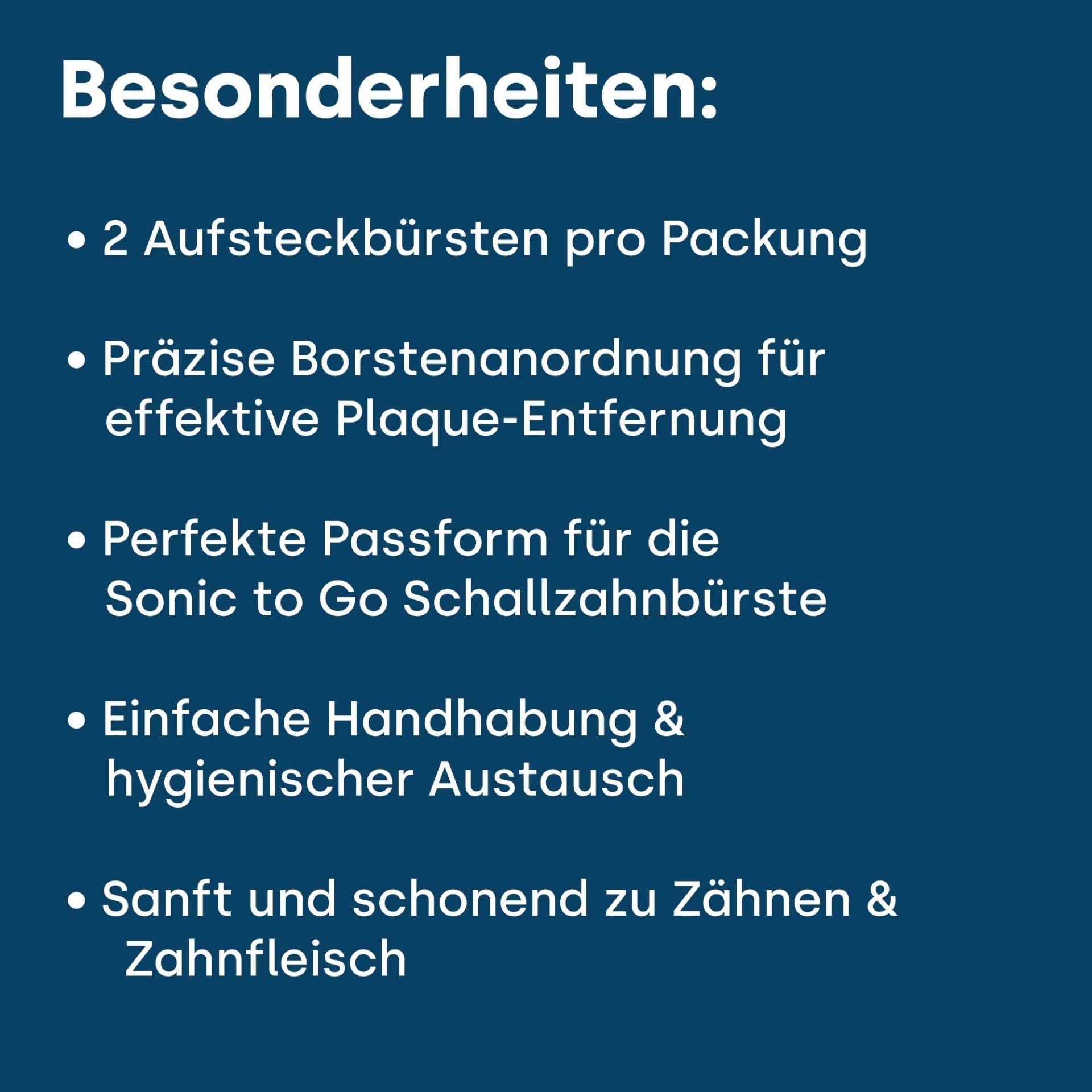 Sonic ToGo Aufsteckbürsten "white" 2 Stk.