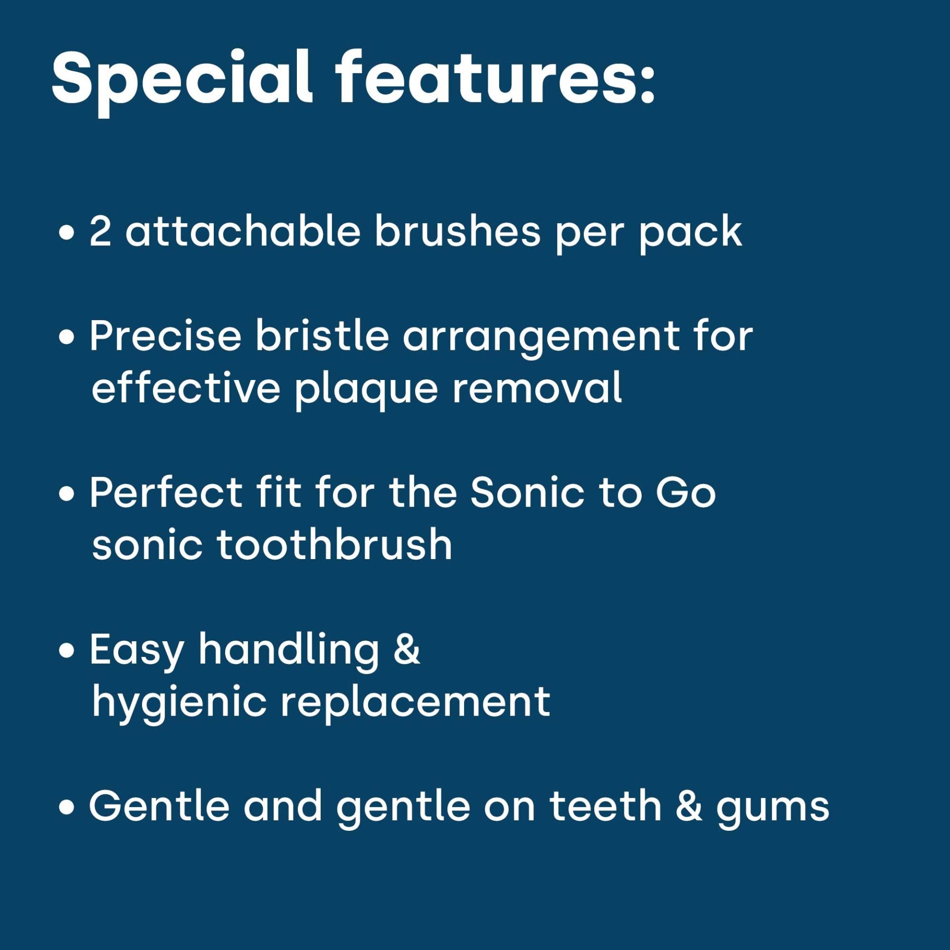 Sonic ToGo Aufsteckbürsten "white" 2 Stk.