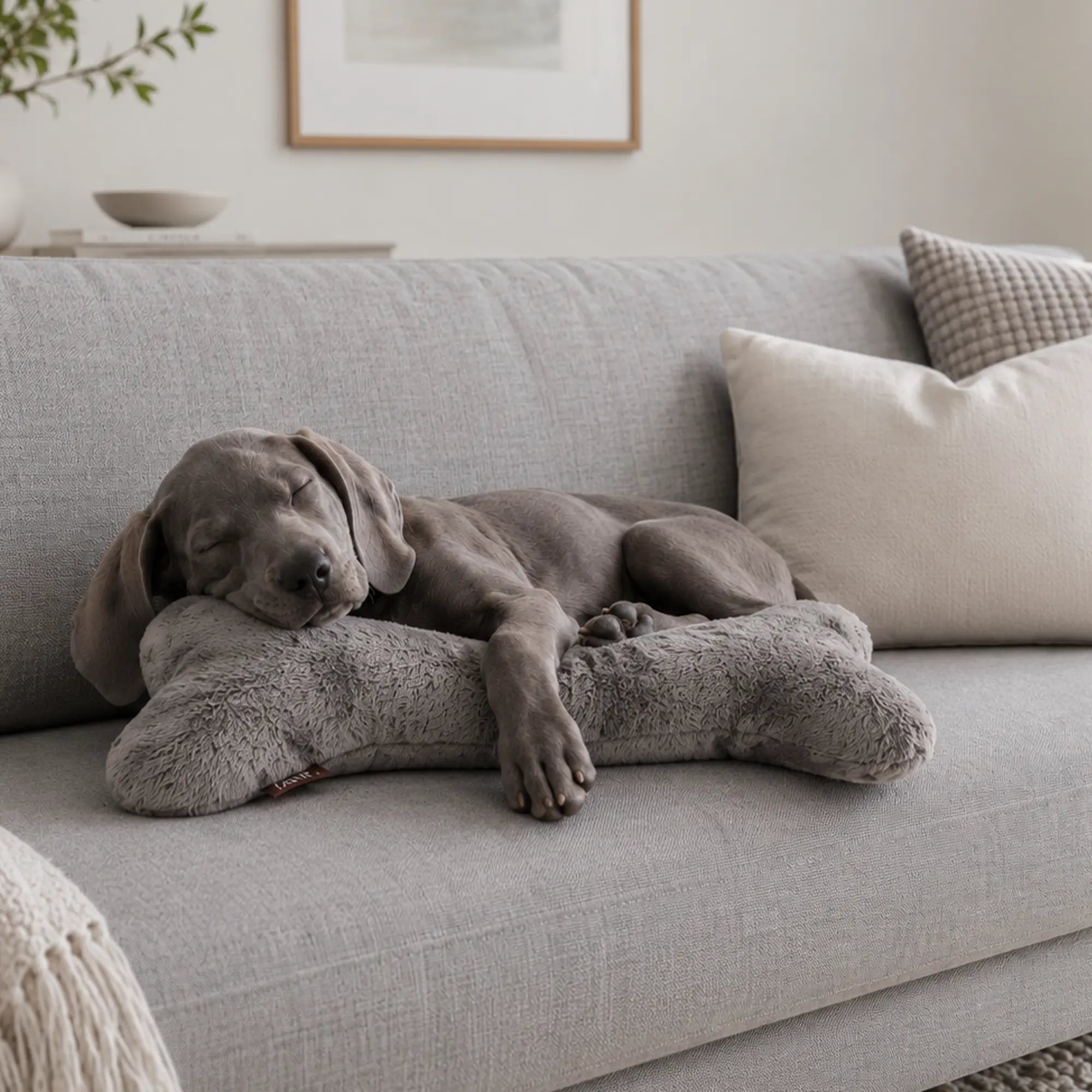 emmi-PET Dog Cushion Bone Grey