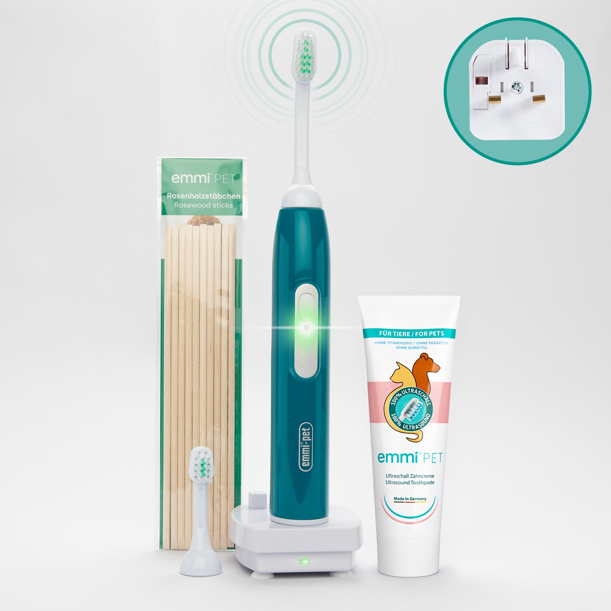 66005-emmi-pet 1.0 con adattatore di alimentazione UK