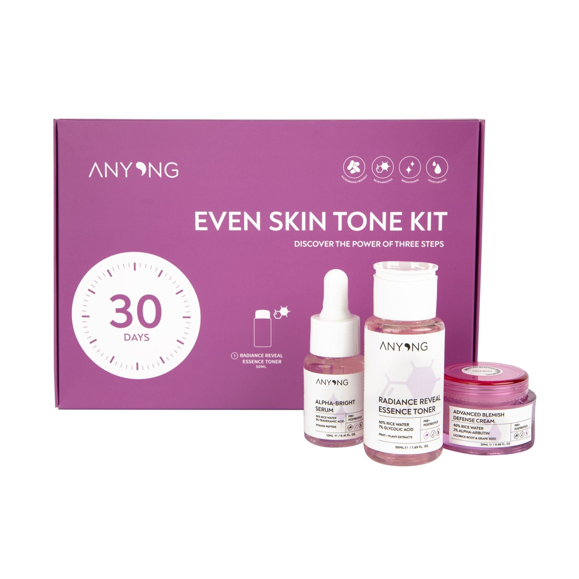 Set de suero facial KIT TONO DE PIEL UNIFORME 30 días