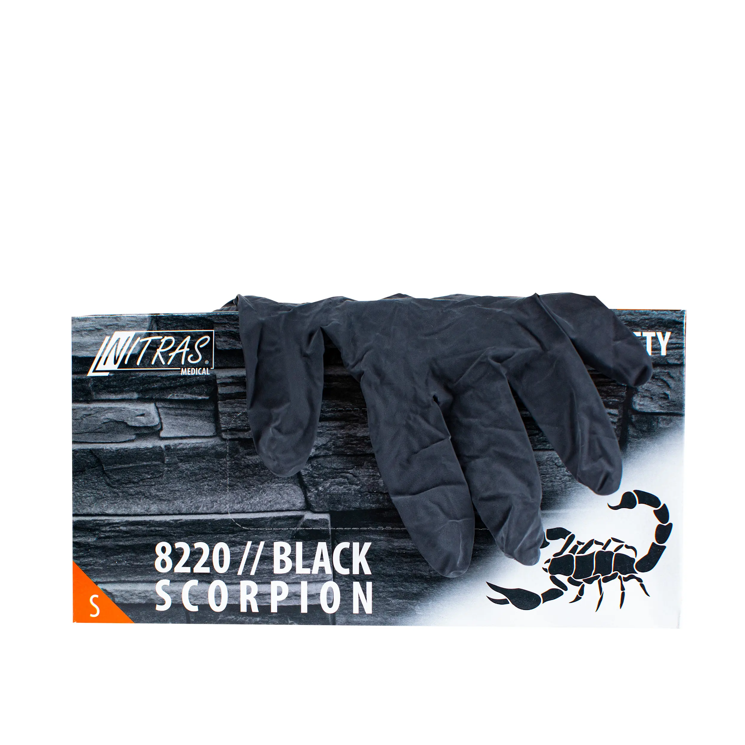 Guantes de látex Scorpion Negro