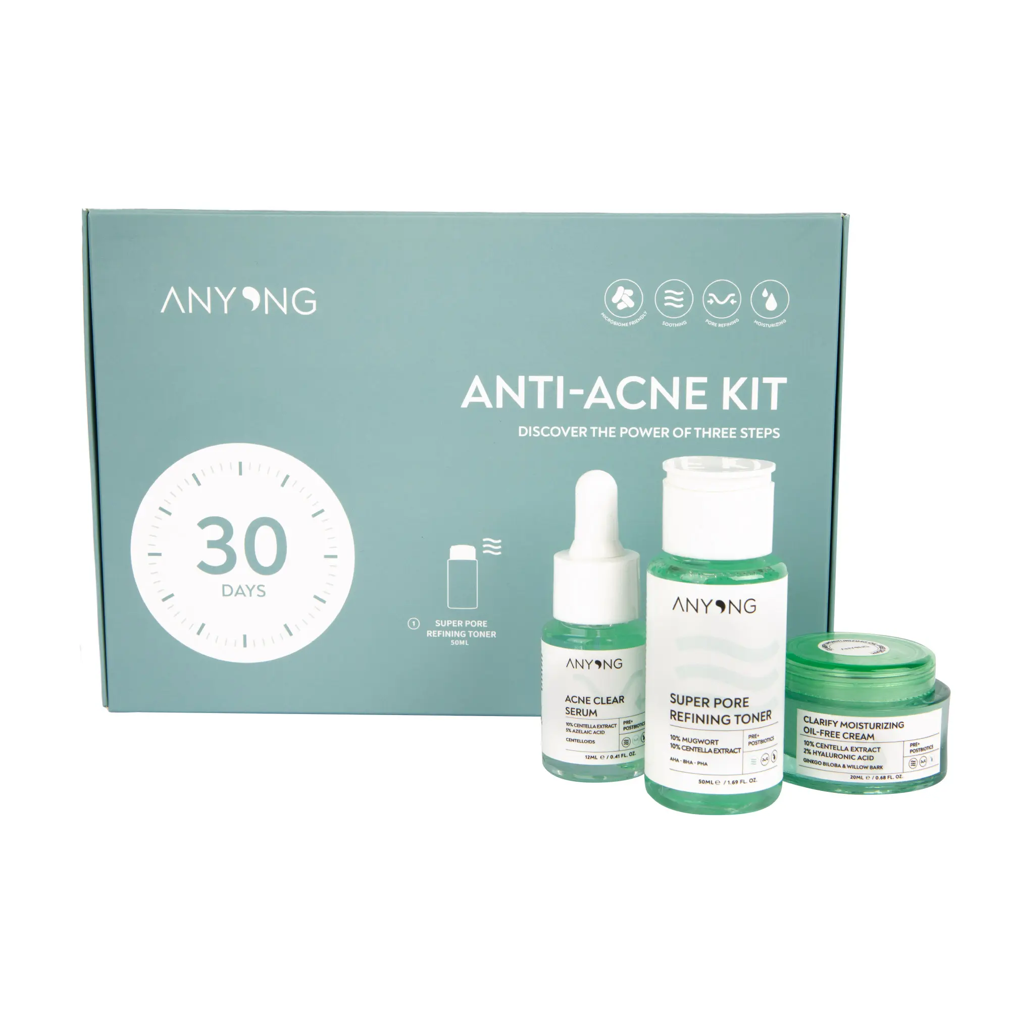 Sérum facial antiacné set 30 días